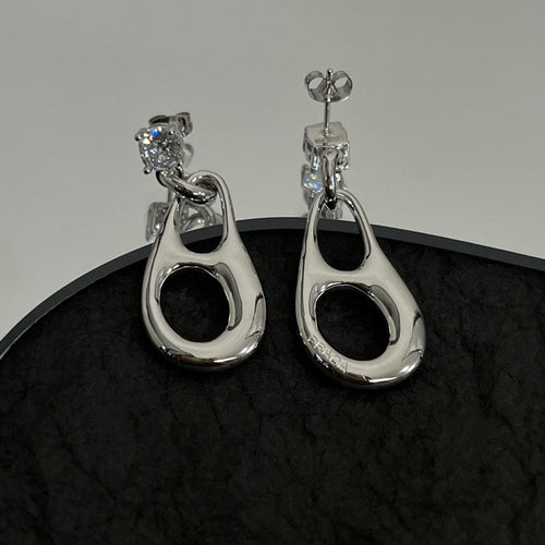 18K Prada Inverted Triangle Earrings